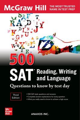 500 SAT Reading, Writing and Language Questions to Know by Test Day, Third Edition (Inc. Anaxos)(Paperback / softback)
