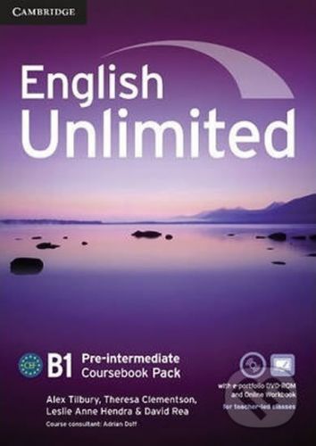 English Unlimited B1: Pre-intermediate Coursebook with e-Portfolio and Online Workbook Pack - Alex Tilbury