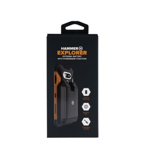 myPhone Externí baterie pro Hammer Explorer/Explorer Pro s funkcí powerbanky 5000 mAh BATERIA ZEWNETRZNA DO HAMMER EXPLORER, černá