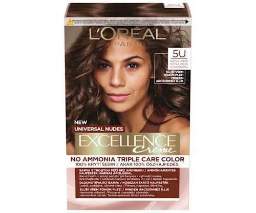 Permanentní barva Loréal Excellence Universal Nudes 5U světlá hnědá - L’Oréal Paris + DÁREK ZDARMA