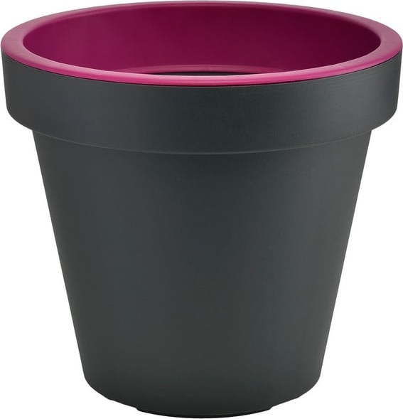 Šedo-fialový květináč Gardenico Metro Twist, ø 39 cm