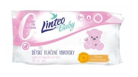 Linteo Vlhčené ubrousky Linteo Baby - 72 ks - Soft a Creme - 25751