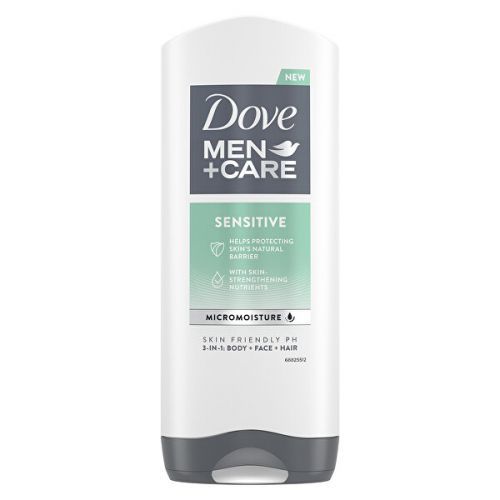 Dove Pánský sprchový gel na tělo, obličej a vlasy Men+Care Sensitive (3 in 1 Shower Gel) 400 ml