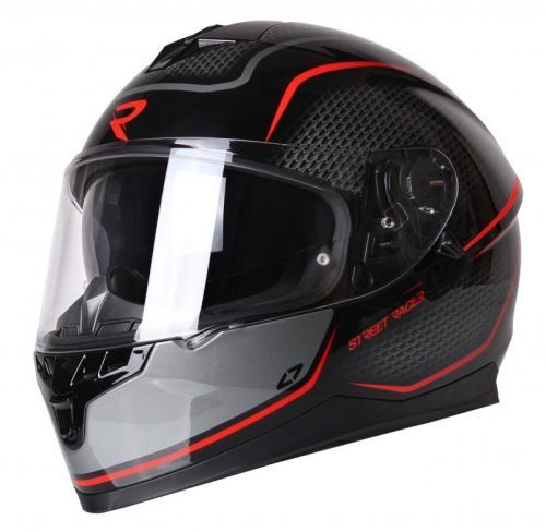 Street Racer Integrální přilba na motorku Magna černo-červená + sleva 400,- na příslušenství