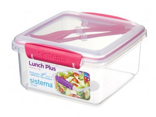 Box na svačinu Sistema Lunch Plus To Go 1,2L Barva: růžová