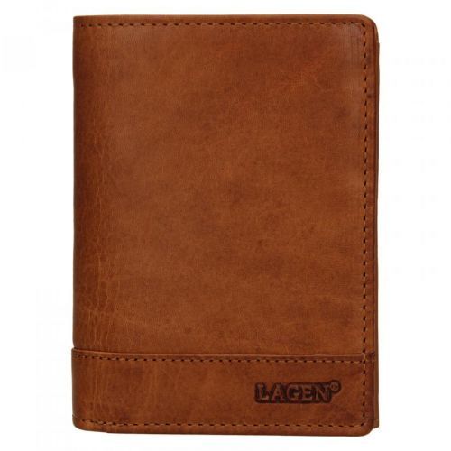 Pánská kožená peněženka Lagen Thores - koňak