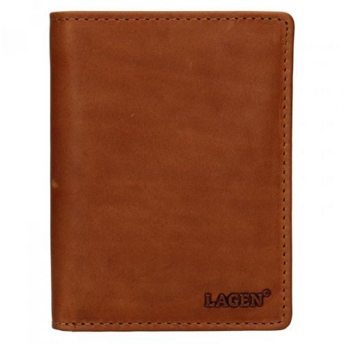 Pánská kožená peněženka Lagen Apolos - koňak