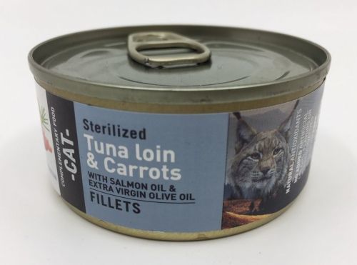 BRAVERY cat  konzerva STERILISED TUNA loin/carrot jelly salmon - 70g