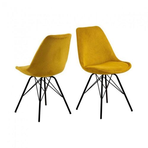 ACTONA Jídelní židle – žlutá / set 2 ks