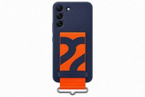 Samsung Galaxy S22+ Silikonový kryt s poutkem EF-GS906TNEGWW, modrý