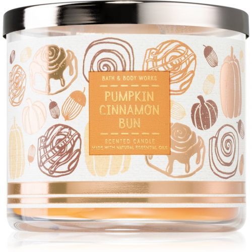 Bath & Body Works Pumpkin Cinnamon Bun vonná svíčka 411 g