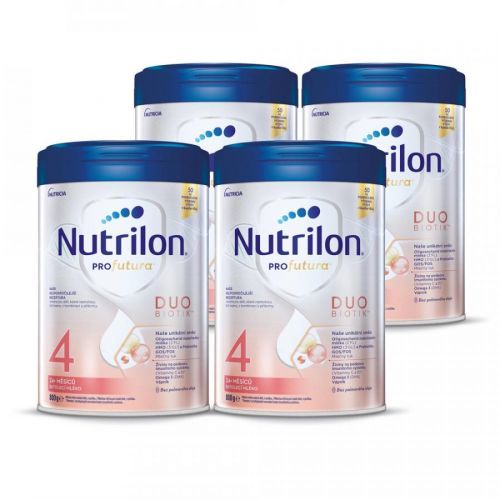 4x NUTRILON Profutura DUOBIOTIK 4 batolecí mléko 800 g 24+