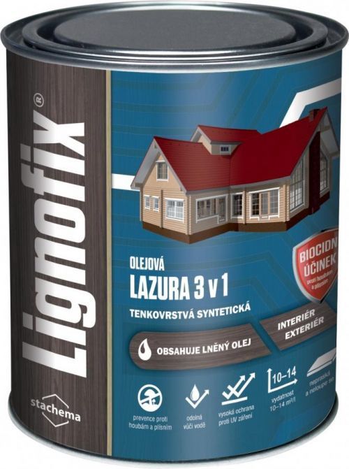 Lazura tenkovrstvá Stachema Lignofix 3v1 pinie, 2,2 l