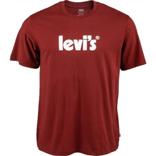 Levi's SS RELAXED FIT TEE Vínová S - Pánské tričko