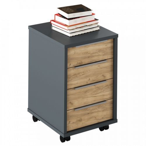 Tempo Kondela Kontejner RIOMA NEW TYP 14 - grafit / dub artisan