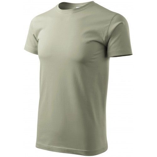 Pánské triko jednoduché, svetlá khaki, XS