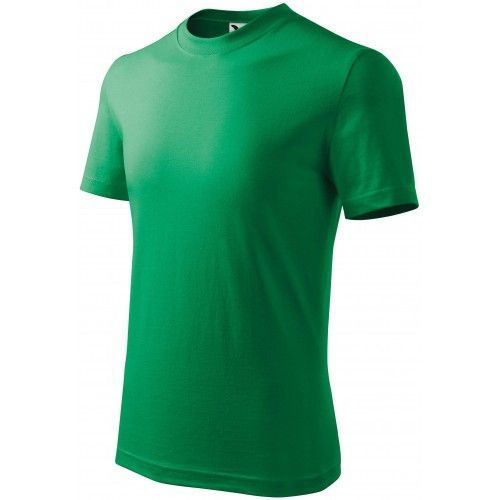 Dětské tričko jednoduché, trávově zelená, 110cm / 4roky
