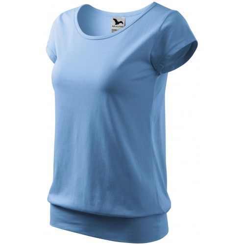 Dámské trendové tričko, nebeská modrá, XS