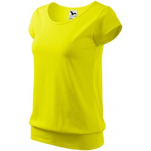 Dámské trendové tričko, citrónová, XS