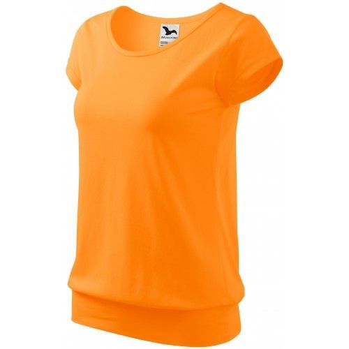 Dámské trendové tričko, mandarinková oranžová, XS