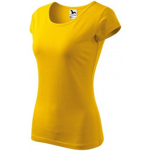 Dámské triko s velmi krátkým rukávem, žlutá, XS