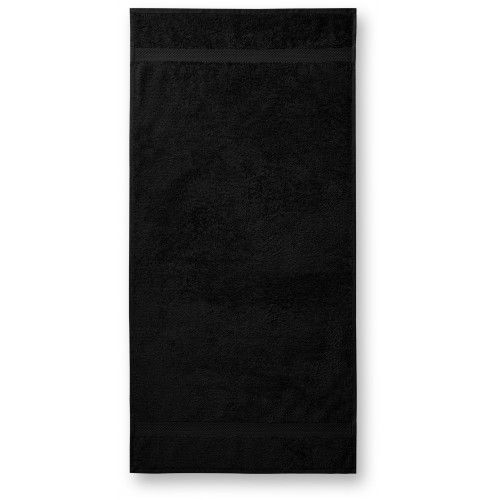 Bavlněný ručník hrubší, černá, 50x100cm