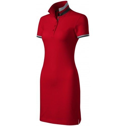 Dámské šaty s límcem nahoru, formula red, XS