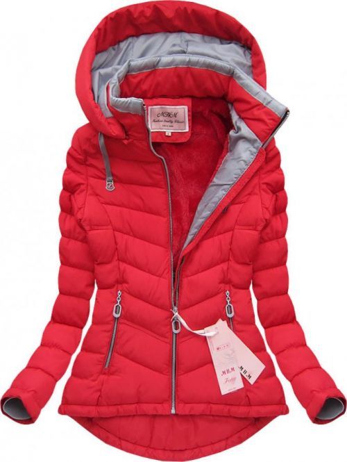 Dámská zimní bunda - červená Velikost: L