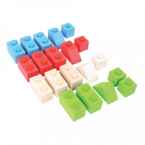 Bigjigs Toys Bigjigs Baby Dřevěné Spojkostky - Primary set