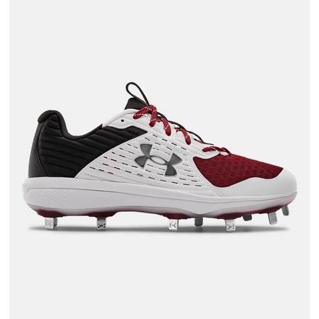 Under Armour Men`s UA Yard MT Baseball Cleats, Cardinal / White, 44,5