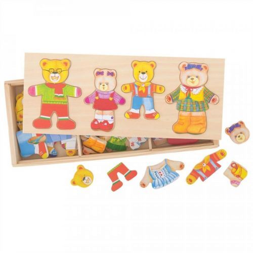 Bigjigs Toys Oblékací puzzle Medvědí rodinka