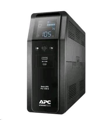 APC Back UPS Pro BR 1200VA(720W), sinusoida, 8 zásuvek, AVR, LCD rozhraní