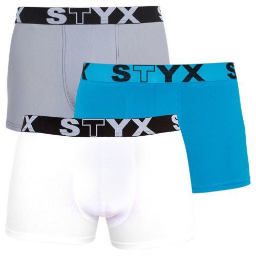 3PACK pánské boxerky Styx sportovní guma vícebarevné (G969106167) S