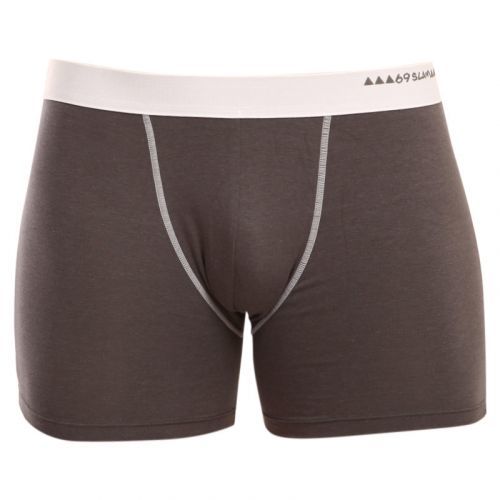 Pánské boxerky 69SLAM fit bamboo plain (MBWPLN-DG) S, trenky / trenýrky