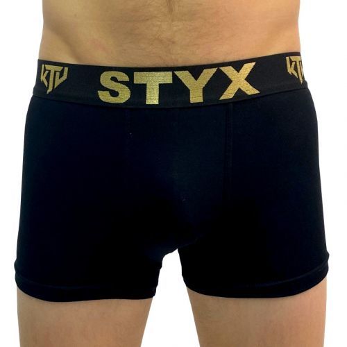 Pánské boxerky Styx / KTV sportovní guma černé - černá guma (GTC960) XL, trenky / trenýrky