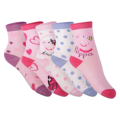 5PACK dětské ponožky Cerdá Peppa Pig vícebarevné (2200007756) 19/20