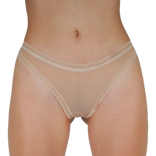 Dámská tanga Calvin Klein béžová (QD3763E-7NS) XL