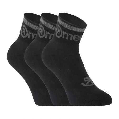 3PACK ponožky Meatfly černé (Middle Black) S