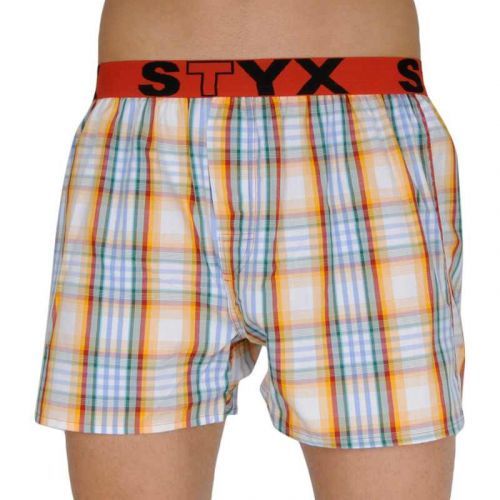 Pánské trenky Styx sportovní guma vícebarevné (B105) XL, trenýrky