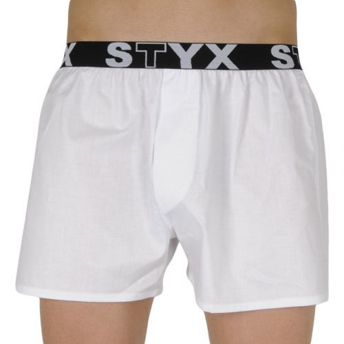 Pánské trenky Styx sportovní guma bílé (B1061) XXL, trenýrky