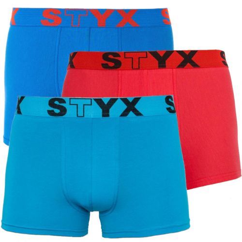 3PACK pánské boxerky Styx sportovní guma vícebarevné (G9676964) M, trenky / trenýrky