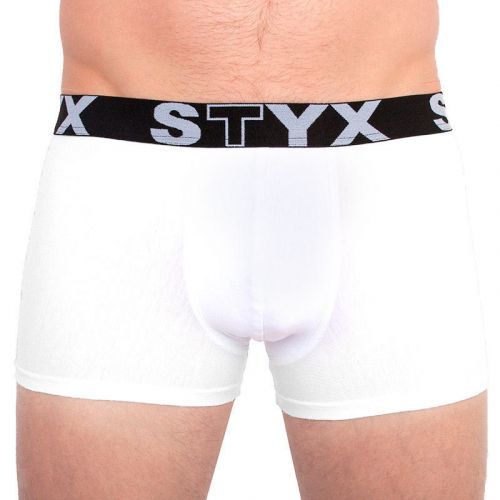 Pánské boxerky Styx sportovní guma nadrozměr bílé (R1061) 5XL, trenky / trenýrky