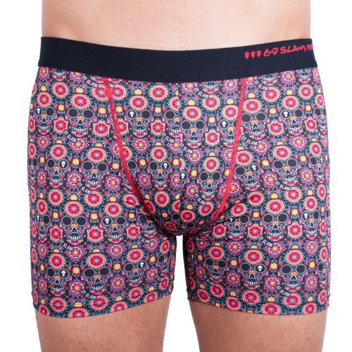 Bez obalu - Pánské boxerky 69SLAM fit flower skull XL, trenky / trenýrky