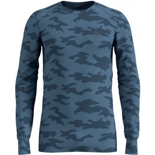 Odlo SUW MEN'S TOP L/S CREW NECK ACTIVE WARM XMAS modrá XL - Pánské triko