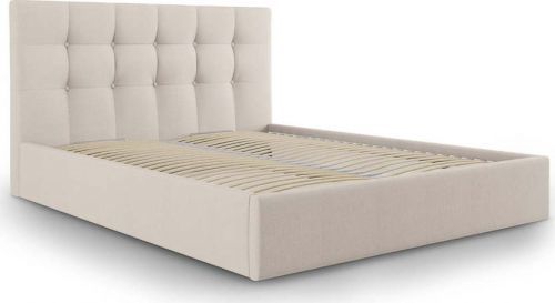 Béžová dvoulůžková postel Mazzini Beds Nerin, 180 x 200 cm