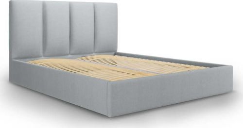 Světle šedá dvoulůžková postel Mazzini Beds Juniper, 180 x 200 cm