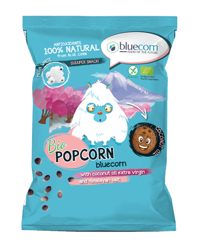 Popcrop Popcorn z modré kukuřice s himalájskou solí a extra panenským kokosovým olejem 50g
