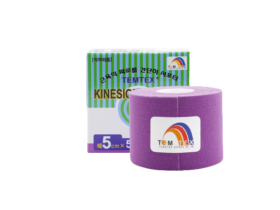 Temtex kinesio tape Classic, fialová tejpovací páska 5cm x 5m