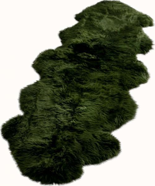 Zelená ovčí kožešina Native Natural Double, 60 x 240 cm