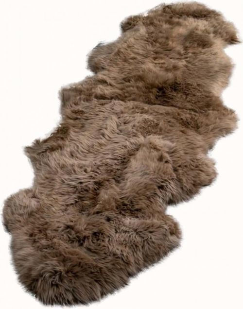 Hnědá ovčí kožešina Native Natural Double, 60 x 240 cm